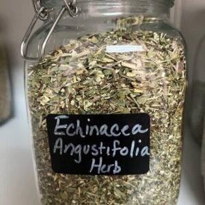Jar of Echinacea Angustifolia herb.